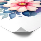 Waterverf Schilderij van Floral Kawaii Chibi 1:1 Poster (Hoek)