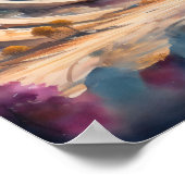 Waterverf Schilderij van Futuristische Stad Poster (Hoek)