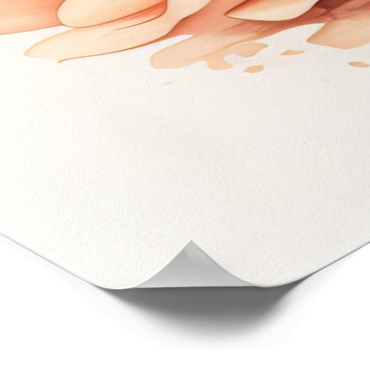 Waterverf Schilderij van Gardenia in Pot Poster (Hoek)