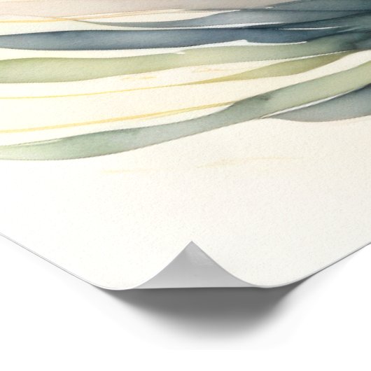 Waterverf Schilderij van Gele Vis II Poster (Hoek)