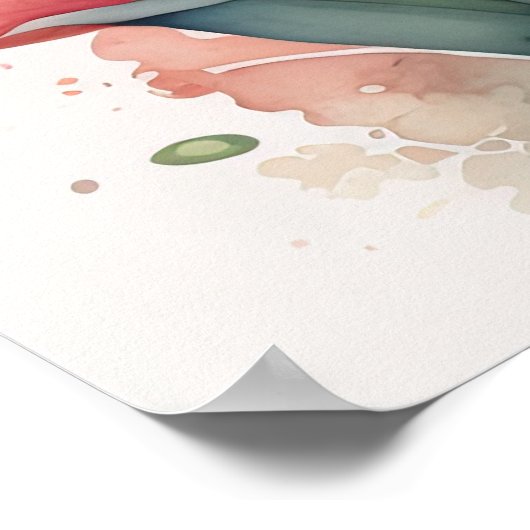 Waterverf Schilderij van Gladiolas III Poster (Hoek)