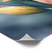 Waterverf Schilderij van Gladiolas IV Poster (Hoek)