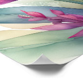 Waterverf Schilderij van Gladiolas V Poster (Hoek)