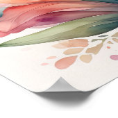 Waterverf Schilderij van Gladiolas VI Poster (Hoek)