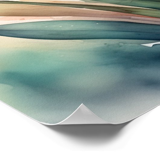 Waterverf Schilderij van Gladiolas XI Poster (Hoek)