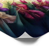 Waterverf Schilderij van Gladiolus Landschap Poster (Hoek)