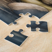 Waterverf Schilderij van het oude Japanse dorp Legpuzzel (Zijkant)