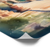 Waterverf Schilderij van het oude Rome Poster (Hoek)