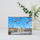 Waterverf schilderij van het stadsbeeld van Münche Briefkaart (Staand voorkant)