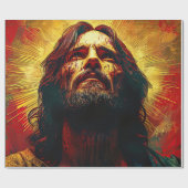 waterverf schilderij van Jezus Christus Cadeaupapier (Vlak)