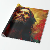 waterverf schilderij van Jezus Christus Cadeaupapier (Uitgerold)