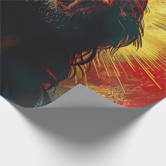 waterverf schilderij van Jezus Christus Cadeaupapier (Hoek)