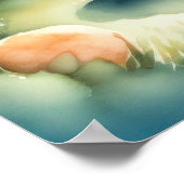 Waterverf Schilderij van Kawaii Chibi Creature III Poster (Hoek)