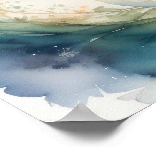 Waterverf Schilderij van Koi Fish Poster (Hoek)