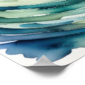 Waterverf Schilderij van Koi Fish V Poster (Hoek)