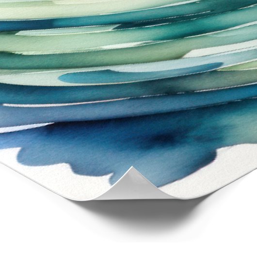 Waterverf Schilderij van Koi Fish V Poster (Hoek)