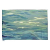 Waterverf schilderij van oceaangolven kussensloop (Voorkant-Rechts)