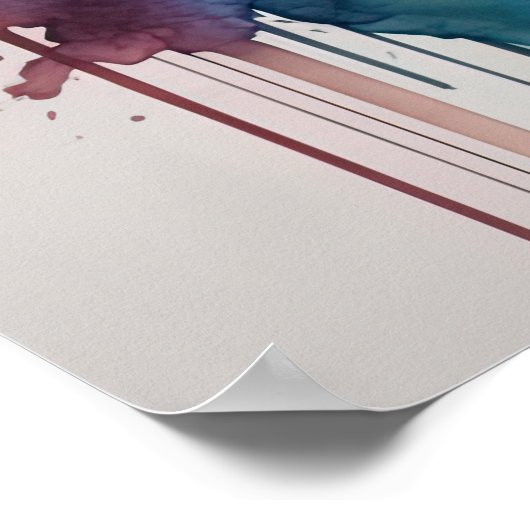 Waterverf Schilderij van Paard Poster (Hoek)