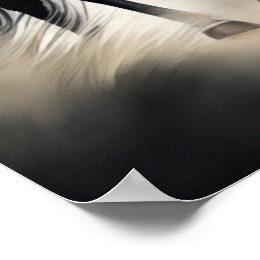 Waterverf Schilderij van Paard Poster (Hoek)