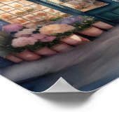 Waterverf Schilderij van Parijse Straat Poster (Hoek)