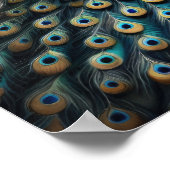 Waterverf Schilderij van Peacock 1:1 Poster (Hoek)