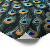 Waterverf Schilderij van Peacock 1:1 Poster (Hoek)