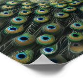 Waterverf Schilderij van Peacock en Chateau 1:1 Poster (Hoek)