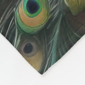 Waterverf Schilderij van Peacock en Chateau Fleece Deken (Hoek)