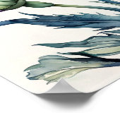 Waterverf Schilderij van Roze Anjers Poster (Hoek)