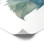 Waterverf Schilderij van Roze Pioenen II Poster (Hoek)