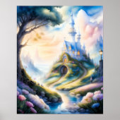Waterverf Schilderij van Storybook Castle Poster (Voorkant)