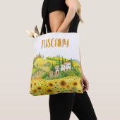 Waterverf Schilderij van Zonnebloemen in Toscane I Tote Bag (Dichtbij)