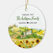 Waterverf Schilderij van Zonnebloemen in Toscane Keramisch Ornament (Links)