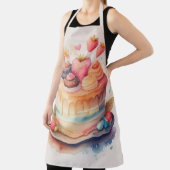 Waterverf schilderij versierde taart schort (Insitu)