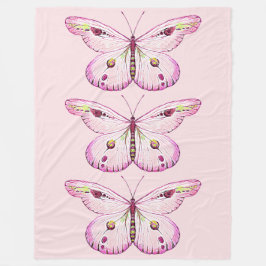 Waterverf Schilderij Vlinder 2 Fleece Deken