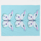 Waterverf schilderij Vlinder 3 Fleece Deken (Voorkant (Horizontaal))