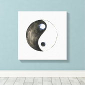 waterverf schilderij yin yang symbool art canvas afdruk (Insitu (Houten vloer))