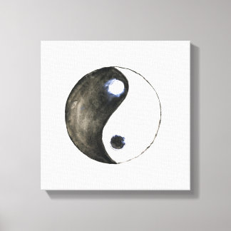 waterverf schilderij yin yang symbool art canvas afdruk