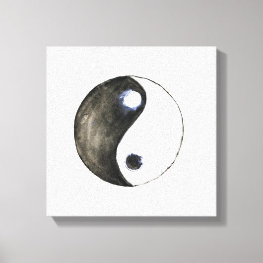 waterverf schilderij yin yang symbool art canvas afdruk (Voorkant)
