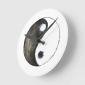waterverf schilderij yin yang symbool art ronde klok (Hoek)