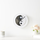waterverf schilderij yin yang symbool art ronde klok (Huis)