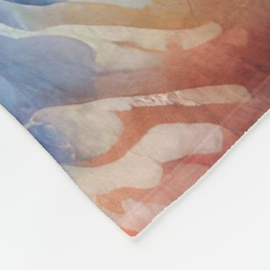 Waterverf schilderij Zee schildpad Fleece Deken (Hoek)