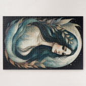 Waterverf schilderij zeemeermin legpuzzel (Horizontaal)