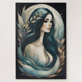 Waterverf schilderij zeemeermin legpuzzel (Verticaal)