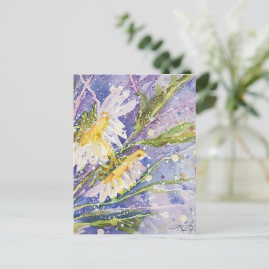 Waterverf schilderijen briefkaart (Staand voorkant)