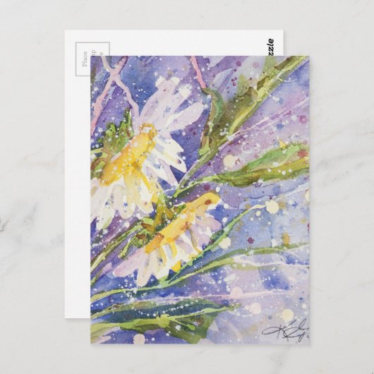 Waterverf schilderijen briefkaart (Voorkant / Achterkant)