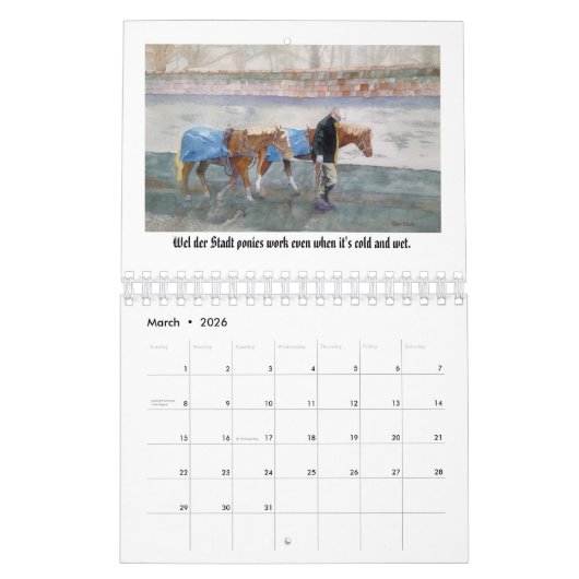 Waterverf schilderijen van Duitse landschappen Age Kalender (Mar 2026)