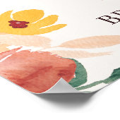 Waterverf Schildering Bruiloft Welcome Poster (Hoek)