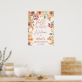 Waterverf Schildering Bruiloft Welcome Poster (Keuken)