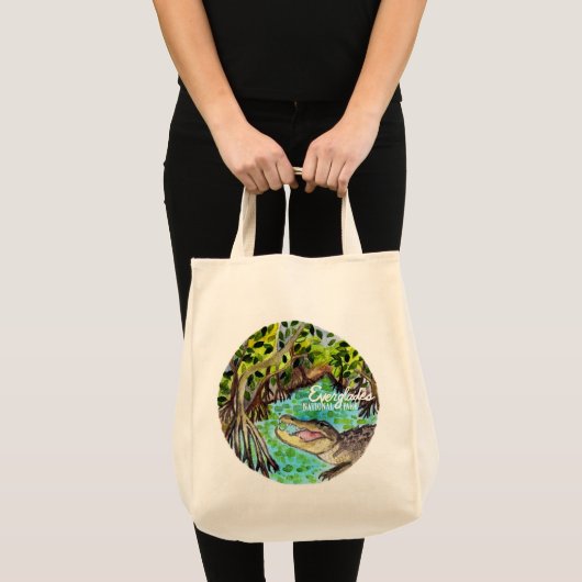 Waterverf schilderkunst van Everglades National Pa Tote Bag (Voorkant (product))